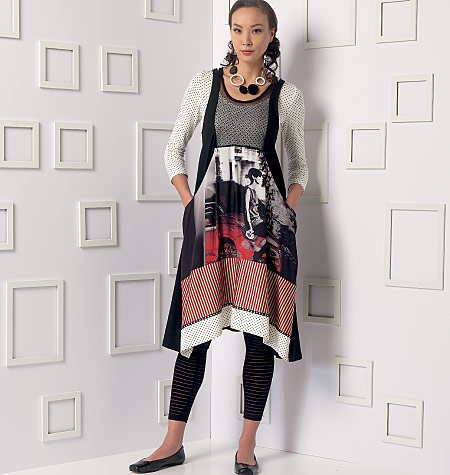 Vogue Designer - TILTON: 9108 MARCI TILTON KNIT TOP, STRAPPY DRESS