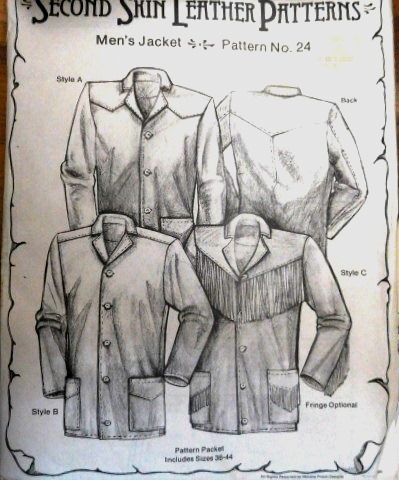 NO. 24 SECOND SKIN LEATHER MEN'S JACKET PATTERN 36-44 | Coats, Jackets ...